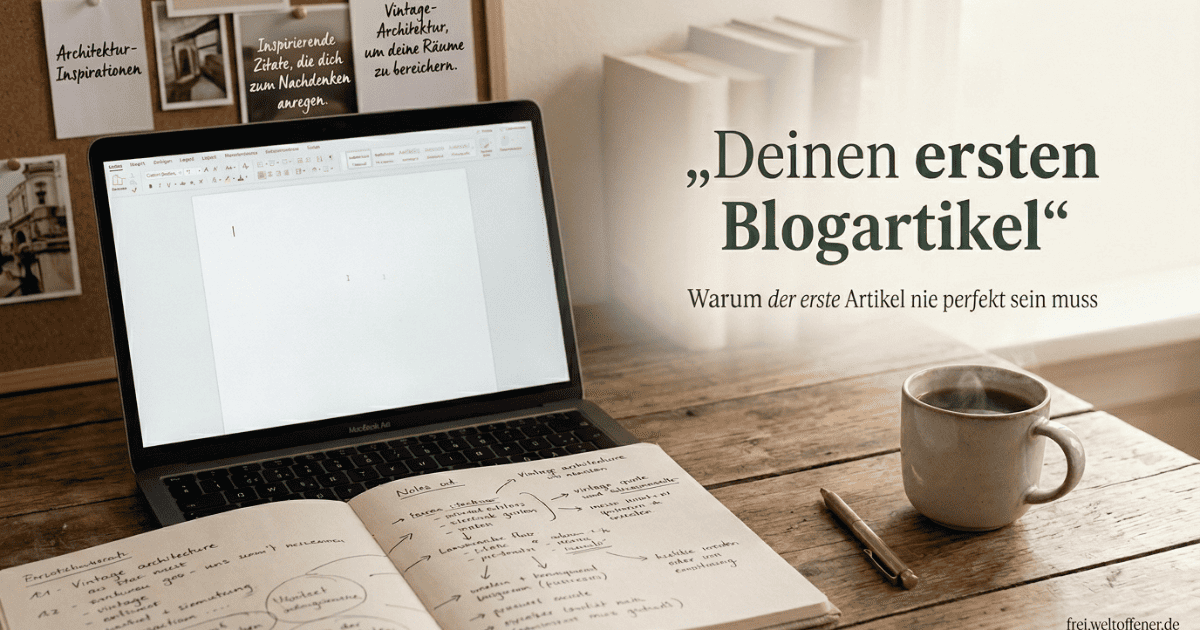 Frau schreibt Blogartikel am Laptop für Pinterest Traffic