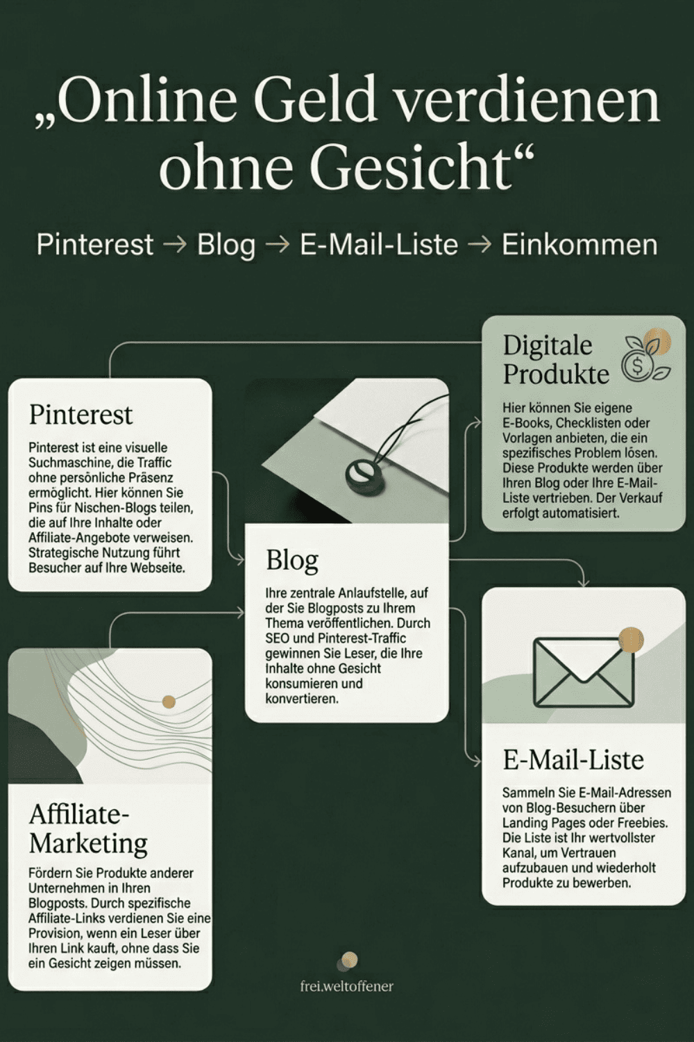 Anonym auf Pinterest starten Infografik