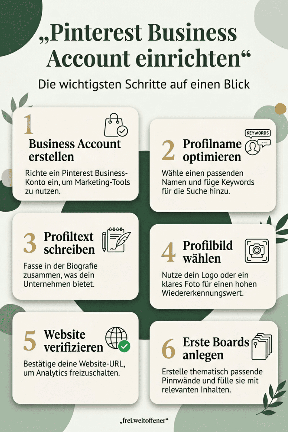 Pinterest Business Account Infografik
