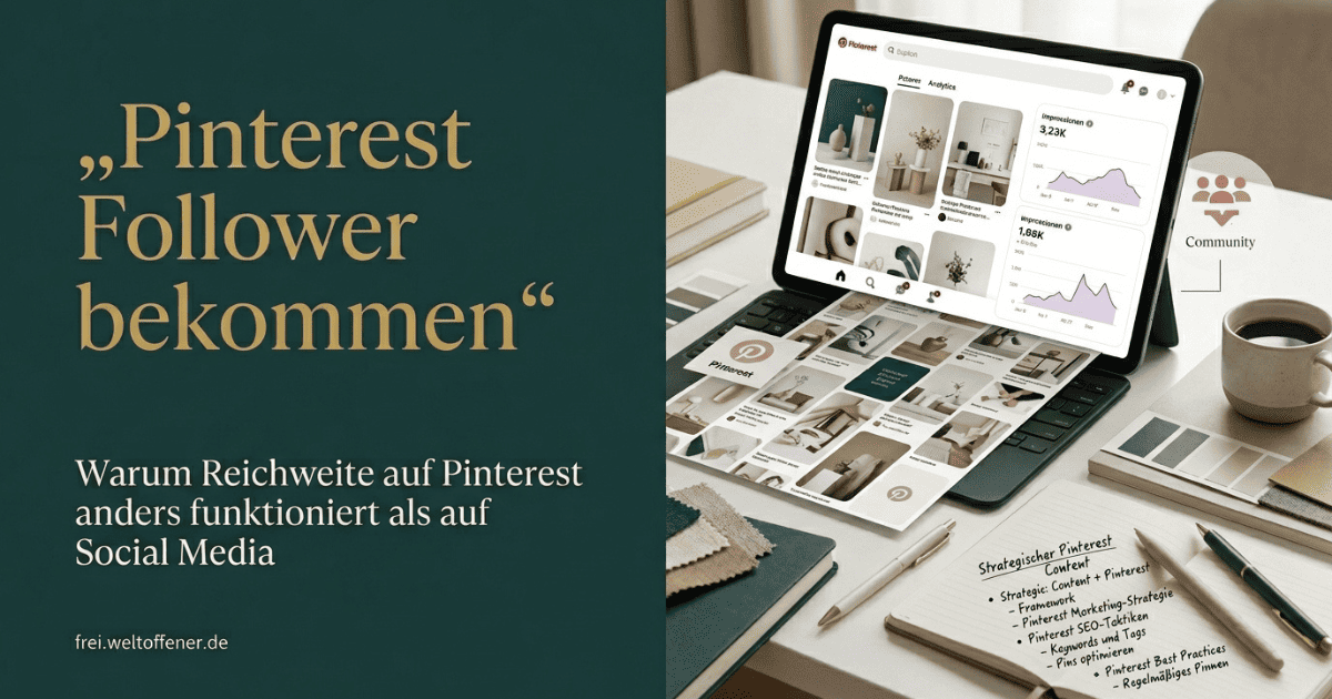 Pinterest Reichweite und Traffic Vergleich mit Laptop und Analytics