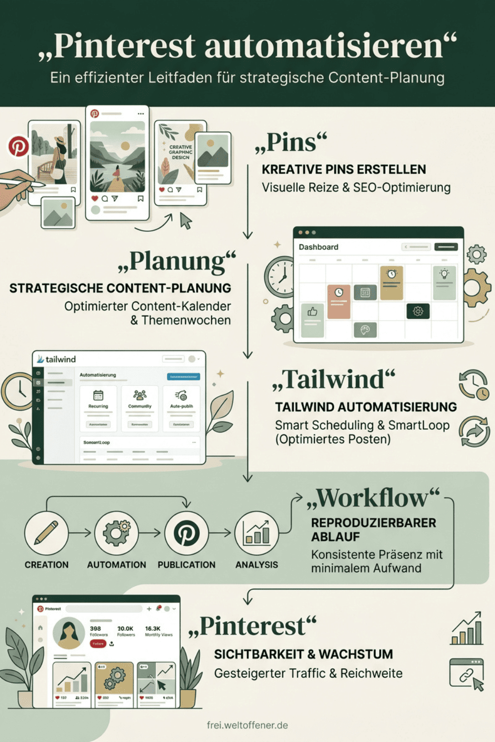 Pinterest Workflow mit Tailwind und Pinterest Planer